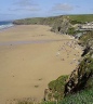 From Coast Path looking onto Watergate Bay